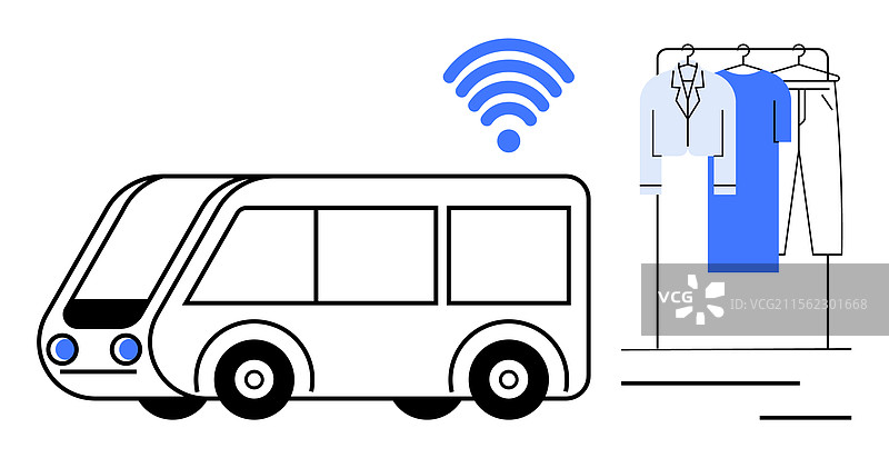 智能城市交通与现代零售的未来图片素材