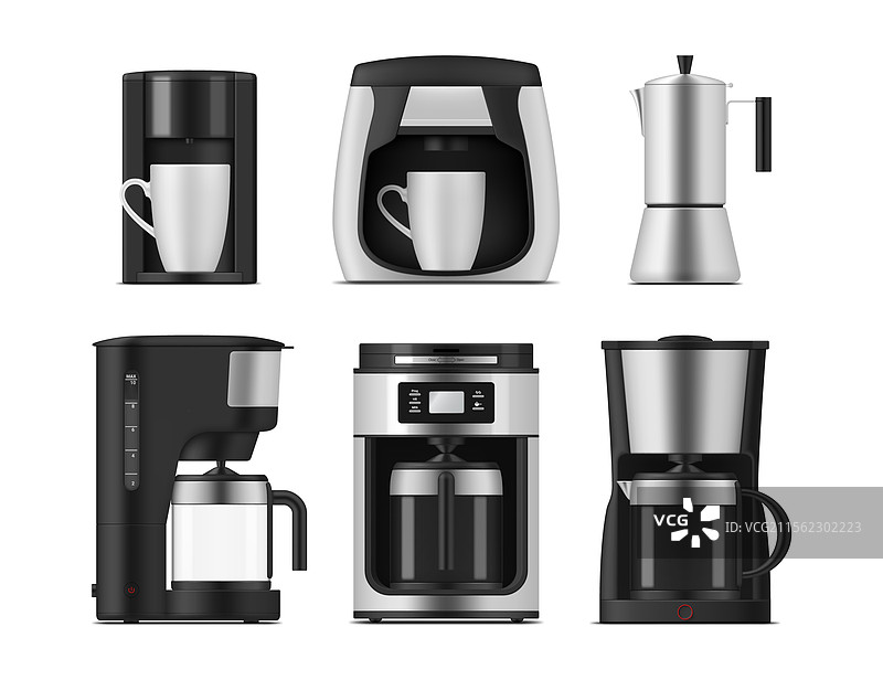 现代电动咖啡机制造商图片素材
