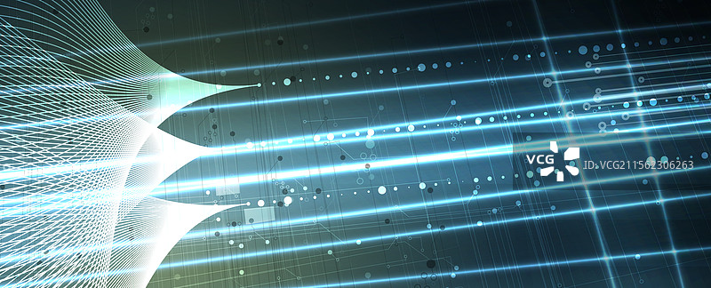 神经网络与计算机电路板图片素材