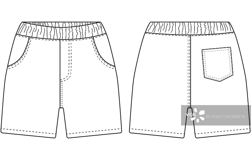 婴儿牛仔短裤平面图图片素材