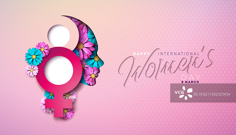 3月8日国际妇女节快乐 花卉图片素材