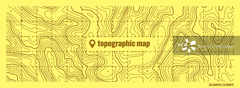 彩色地形图与等高线图片素材