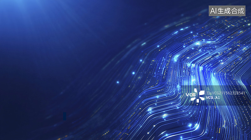【AI数字艺术】抽象数字电路图图片素材