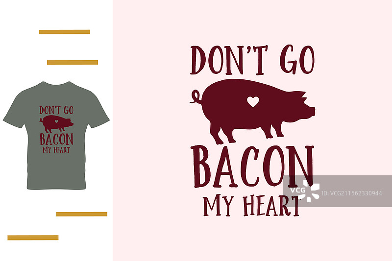 培根爱好者T恤设计图片素材