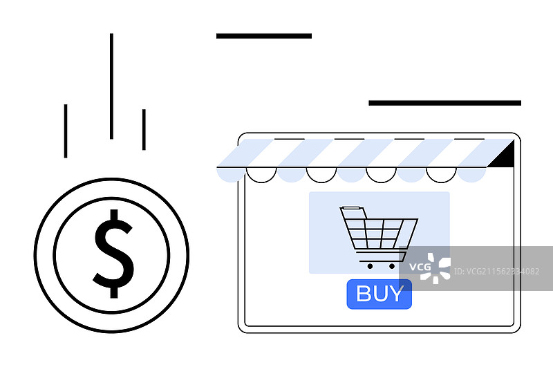 在线购物和数字交易图片素材