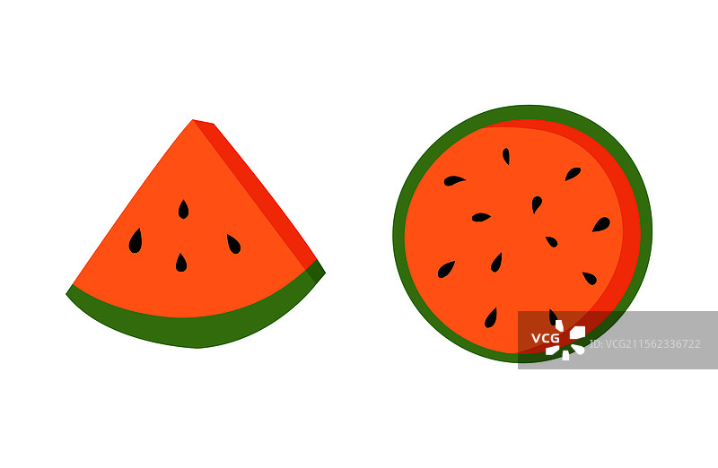简单的西瓜切片图案图片素材