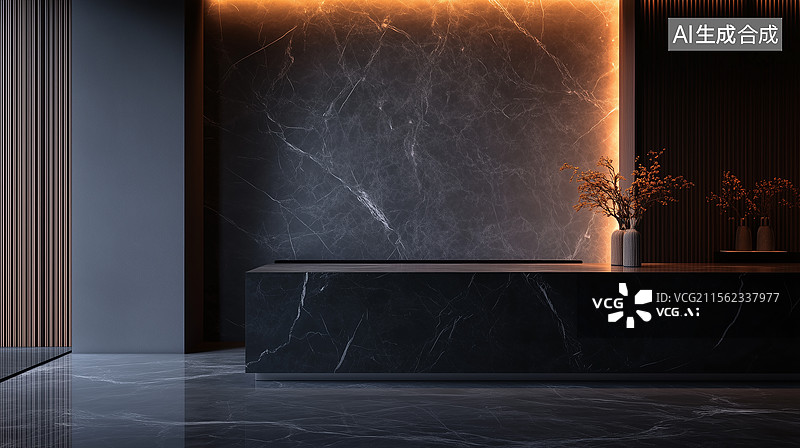 【AI数字艺术】现代暗纹大理石奢境展示背景图片素材