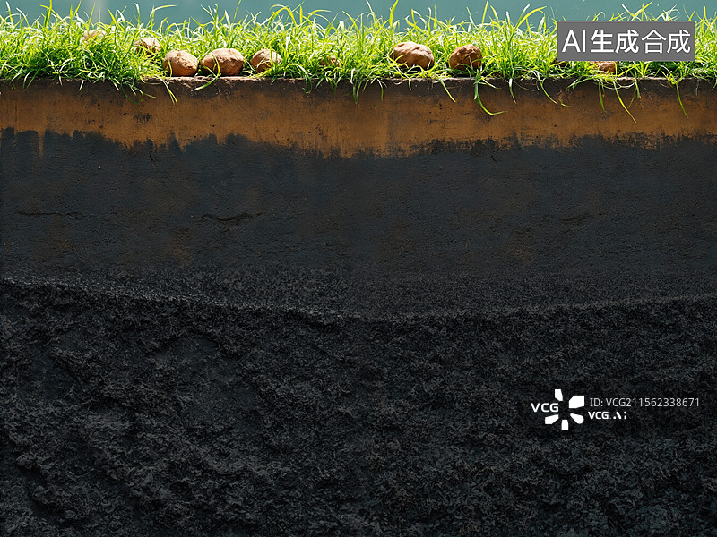 【AI数字艺术】土壤剖面图图片素材