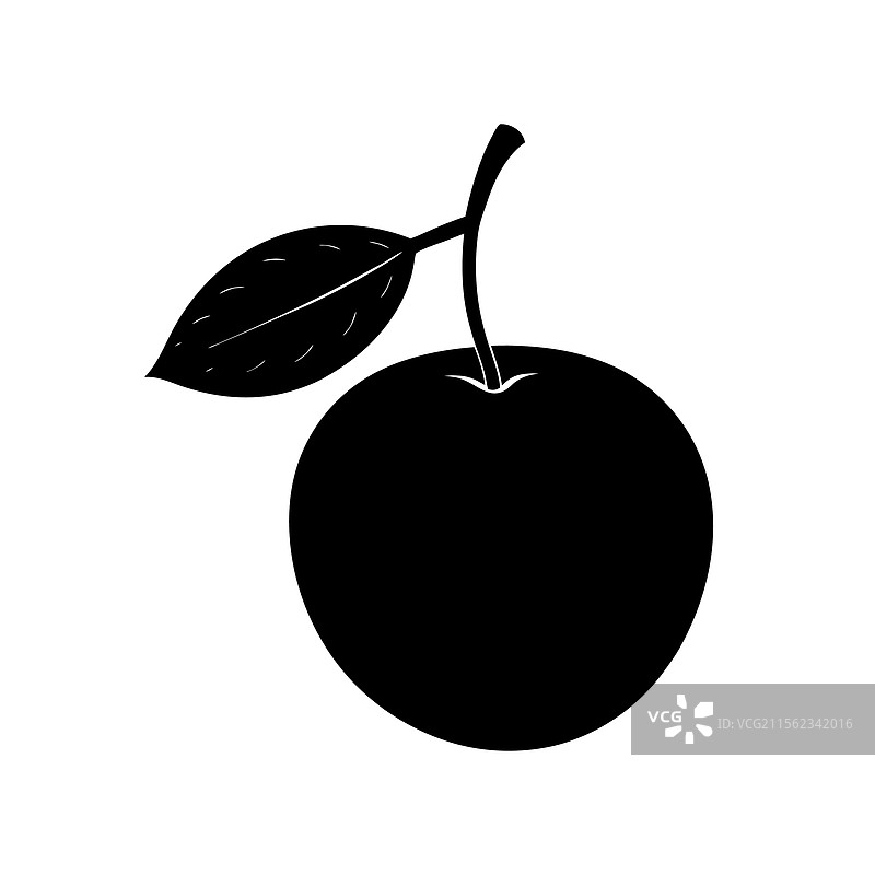 枣树剪影艺术 黑白枣树图片素材