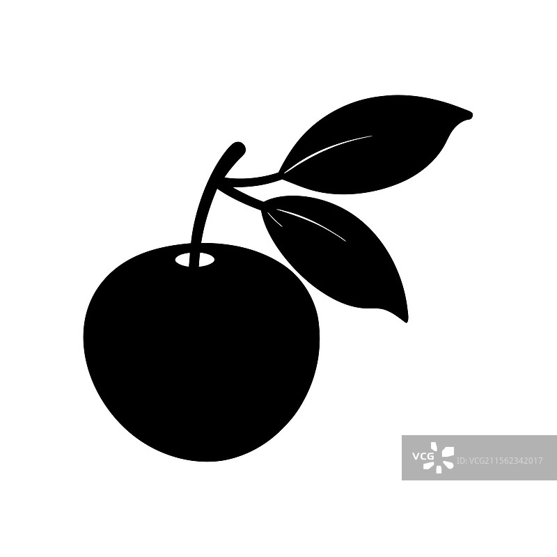 枣树剪影艺术 黑白枣树图片素材