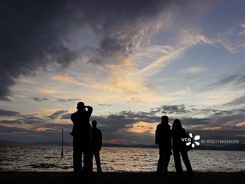 人物与天空图片素材