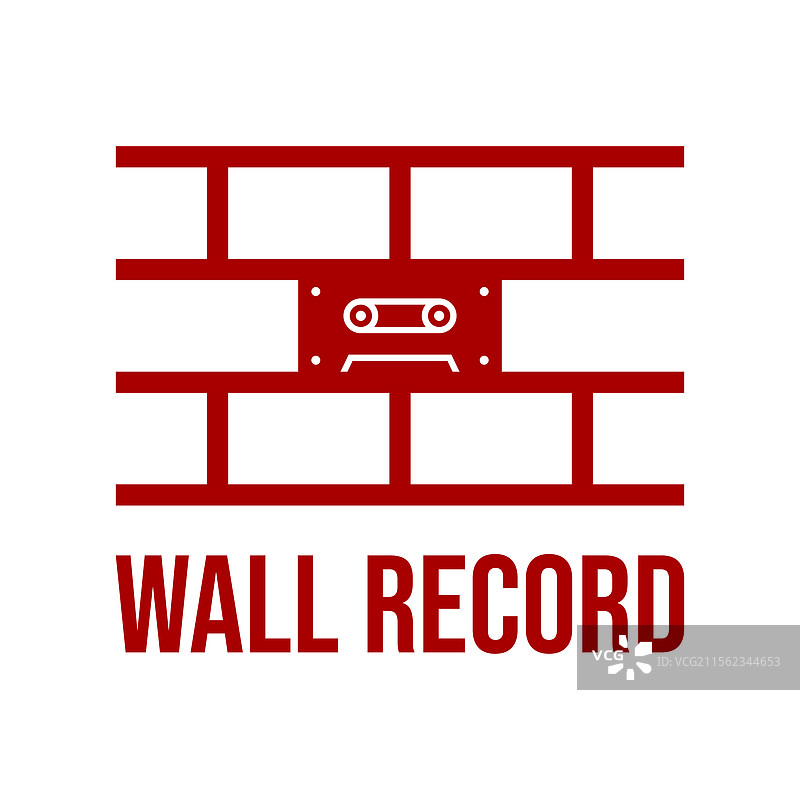 平面极简风格的墙面记录标志设计图片素材