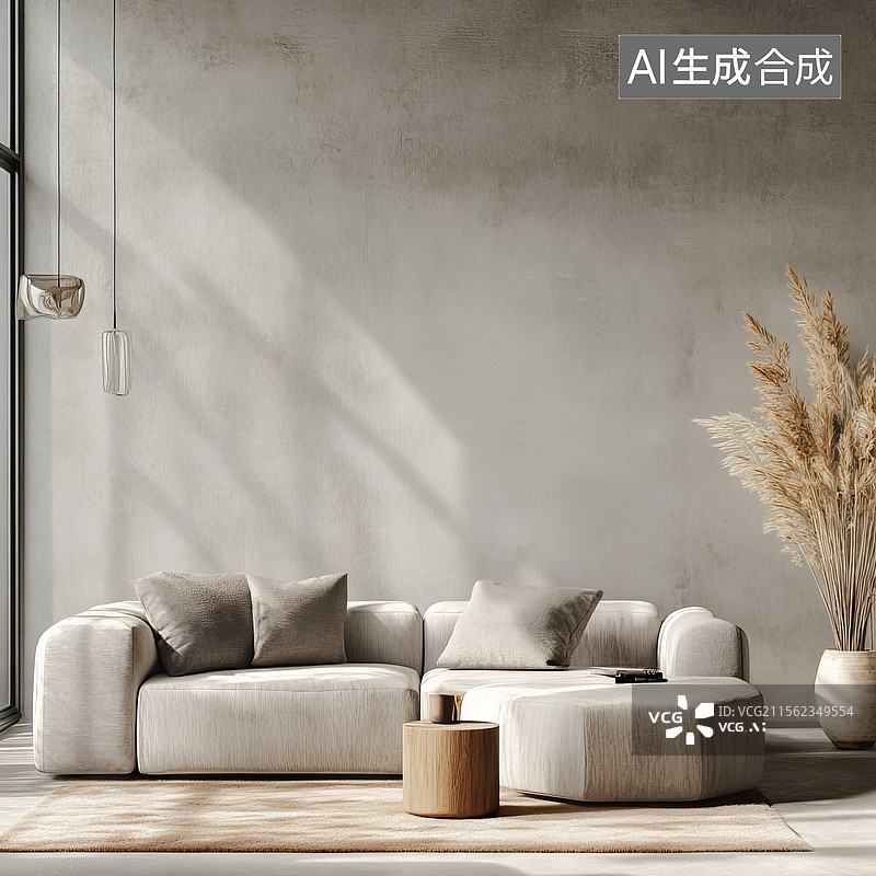 【AI数字艺术】现代简约风格客厅图片素材