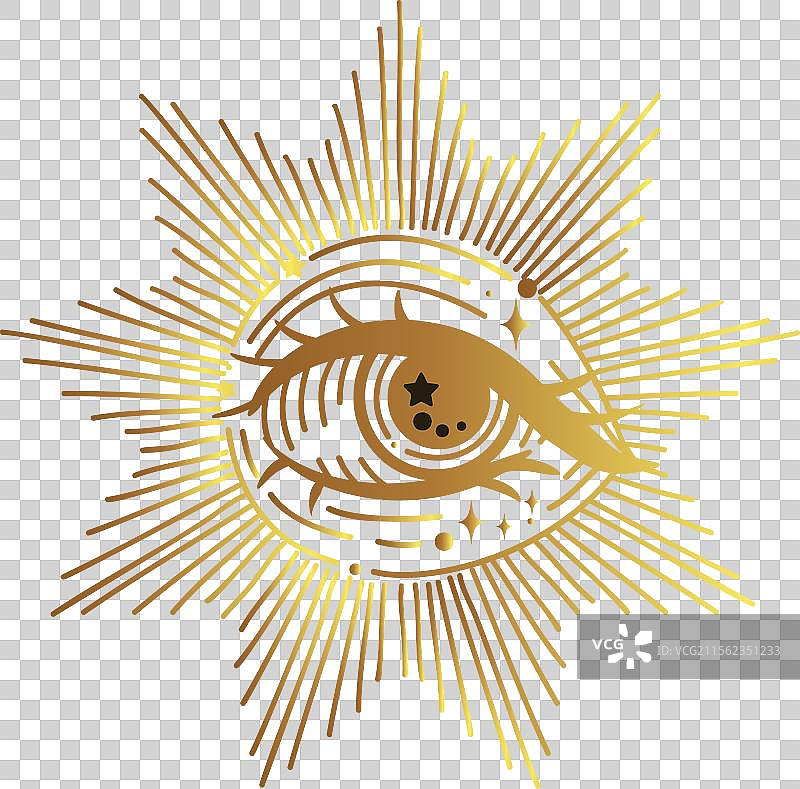 邪眼与普罗维登斯之眼的波西米亚风格图片素材