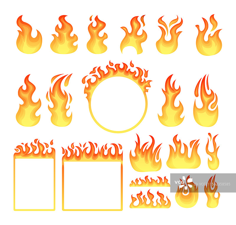 篝火火焰图形可供多种用途使用图片素材