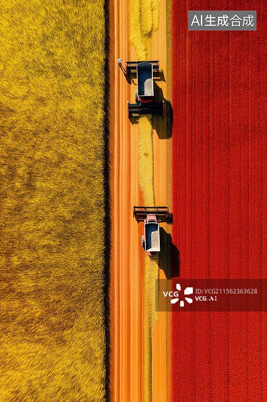 【AI数字艺术】收割机图片素材