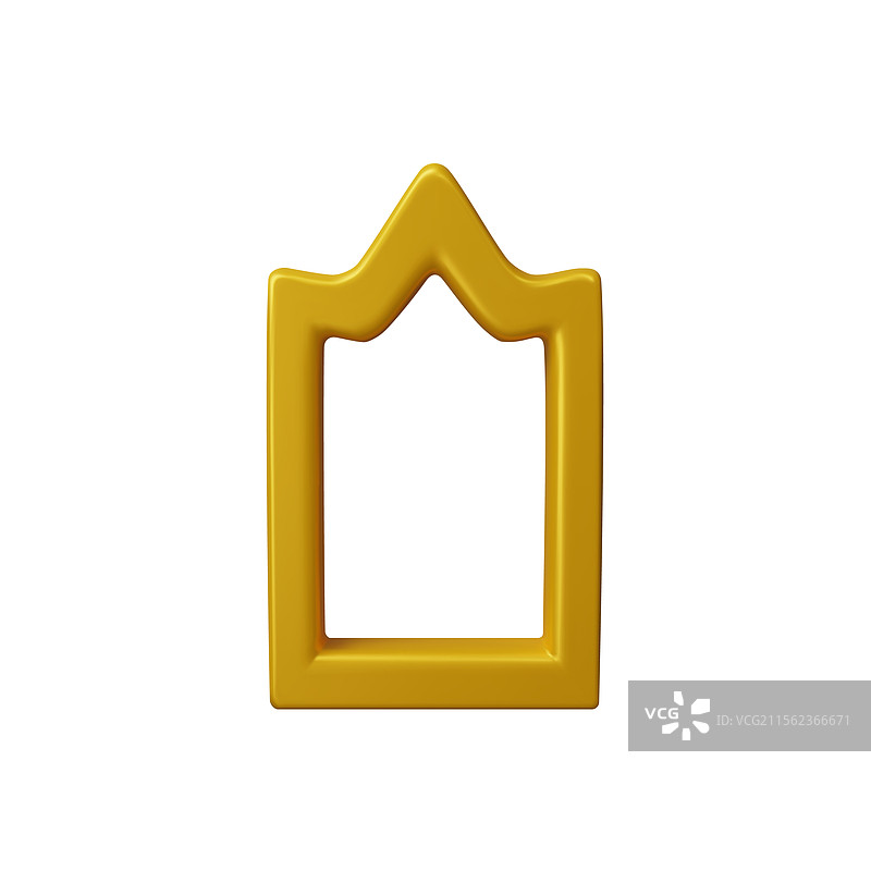 金色拱形框架中的图片素材