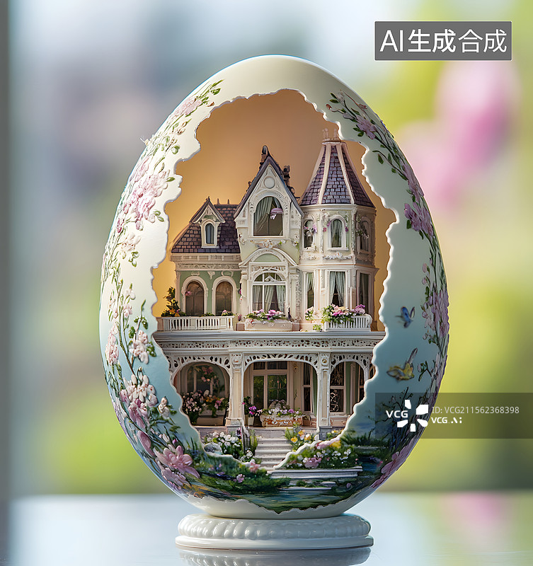 【AI数字艺术】蛋 艺术品 建筑图片素材