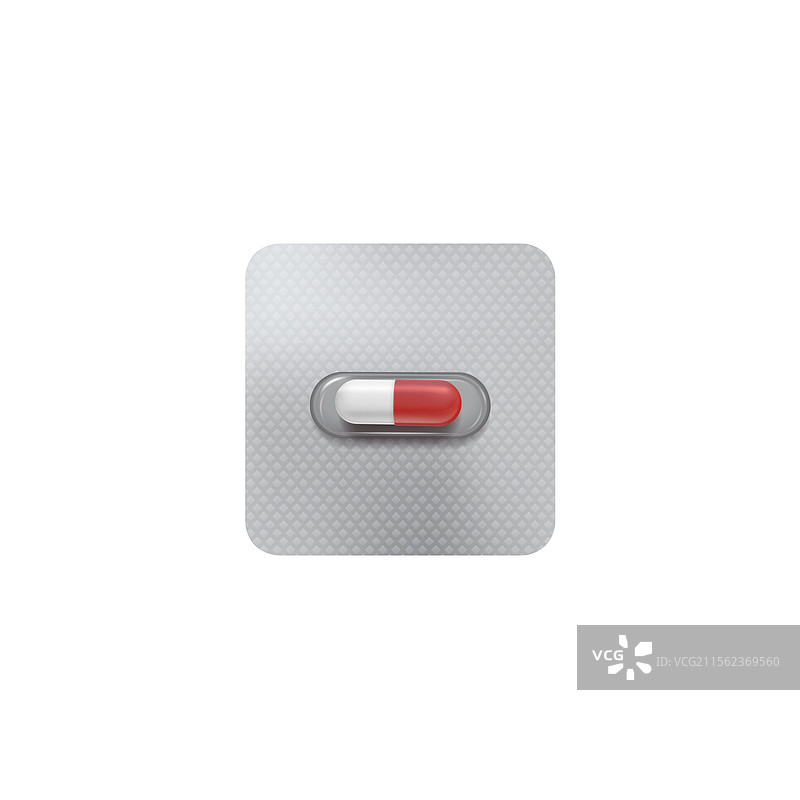 单颗药丸泡罩包装3D模型展示图片素材