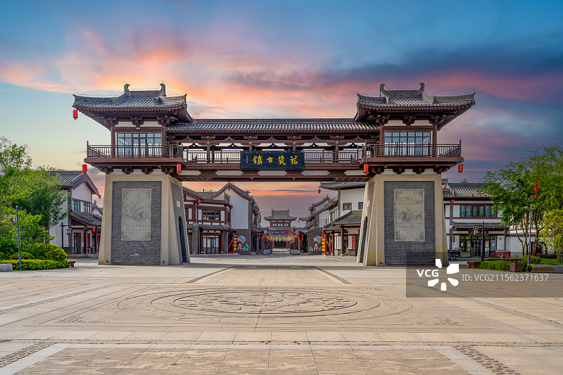 中国河南省平顶山市鲁山县花瓷古镇图片素材