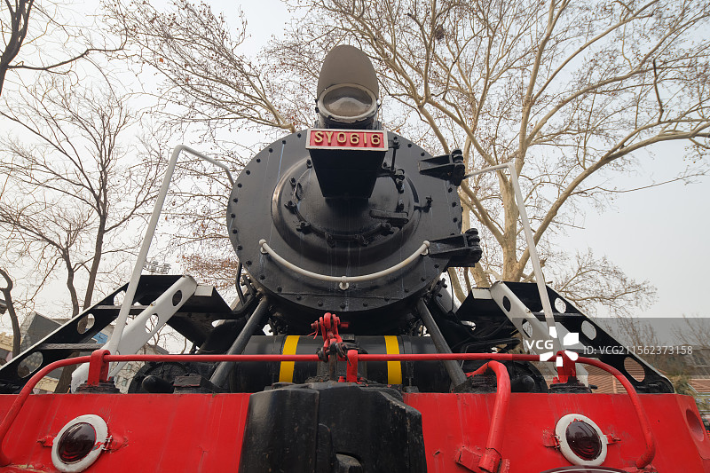 山东济南胶济铁路博物馆上游型蒸汽机车图片素材