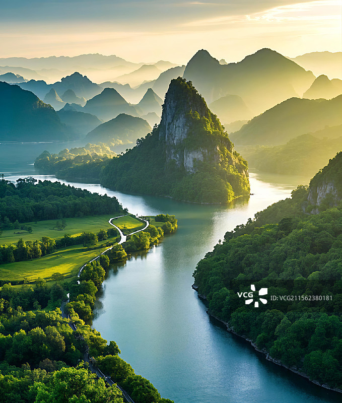 丽水晨光图片素材