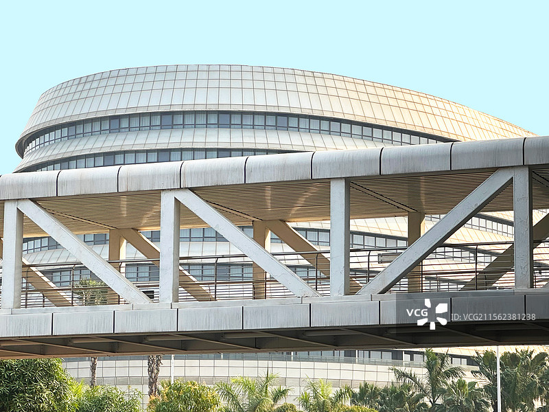 现代城市建筑与道路高架桥广西南宁城市天际线旅游背景图片素材