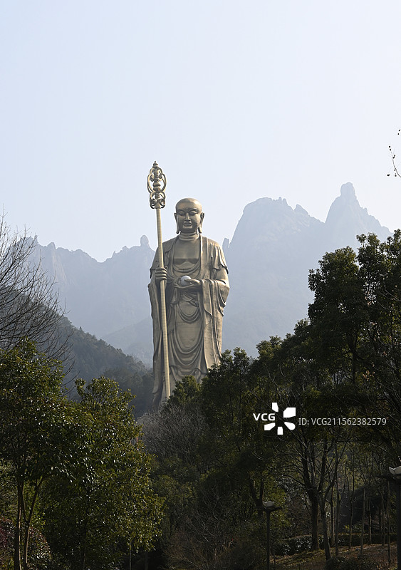 九华山大愿文化园金佛图片素材