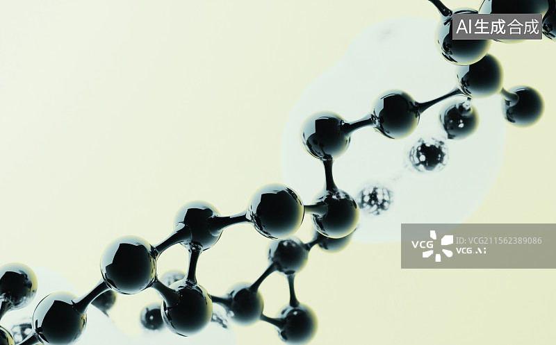 【AI数字艺术】3D三维科技医疗主题细胞分子生物学背景图图片素材