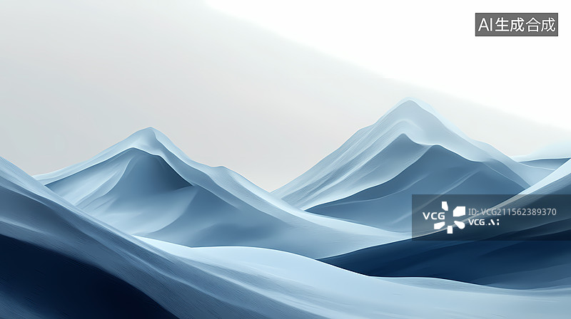 【AI数字艺术】冰雪山脉数字艺术图片素材