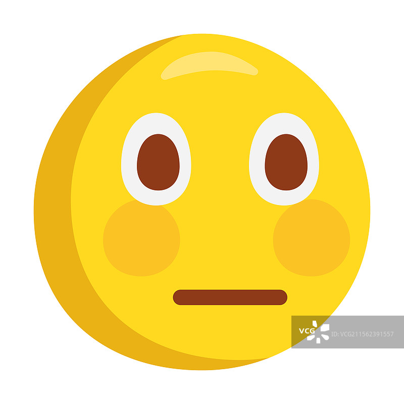 脸红的表情符号，感到尴尬图片素材