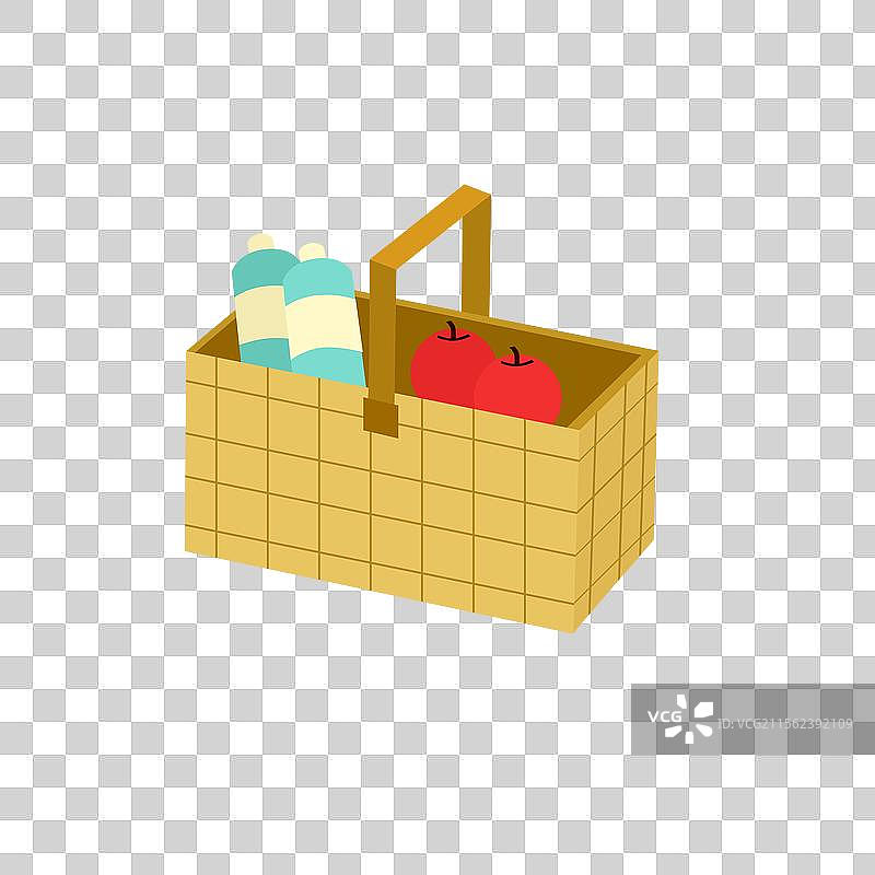 食物的野餐篮元素图片素材