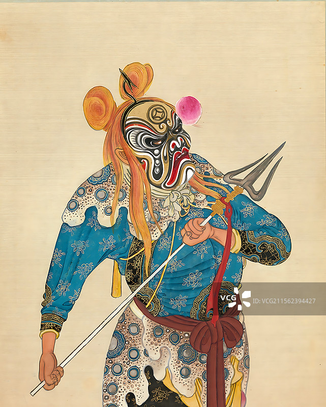 绘画插图，中国戏曲人物，泗洲城人物，武生图片素材