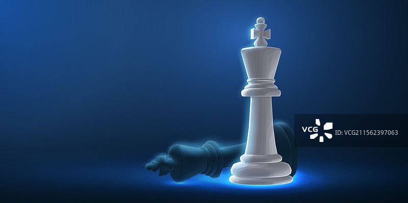 数字手中的国际象棋国王击败其他棋子获胜图片素材