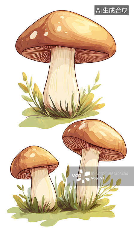 【AI数字艺术】AIGC：美丽的野生蘑菇图片素材