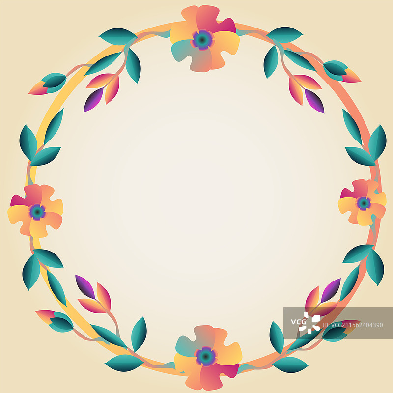 花卉装饰图案和边框图片素材