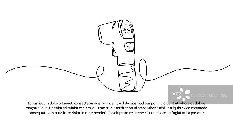 连续一线设计的手持工具图片素材