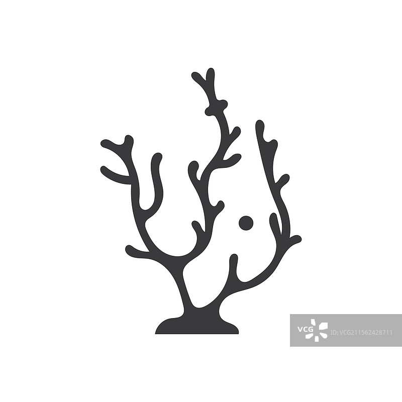 黑色珊瑚剪影图片素材