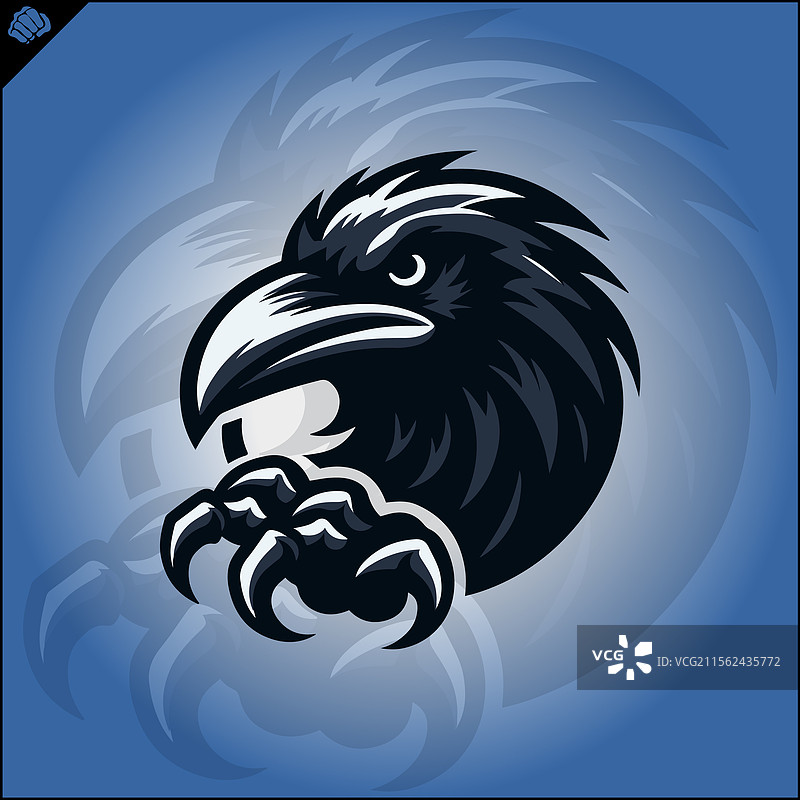 乌鸦吉祥物标志 EPS图片素材