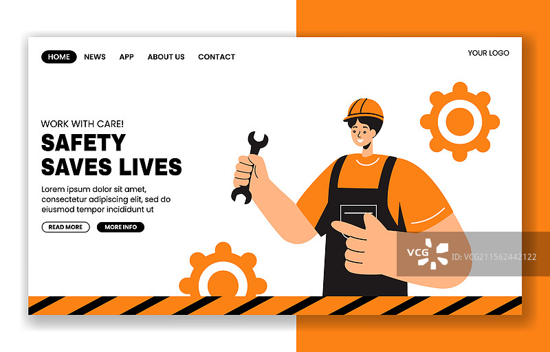 扁平化卡通风格的社交媒体登陆页面设计图片素材