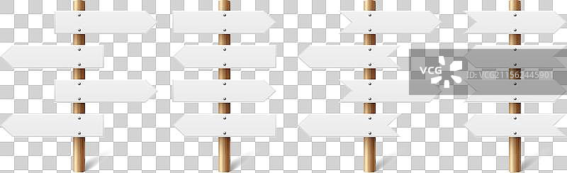 逼真的路标设置，逼真的空白道路图片素材