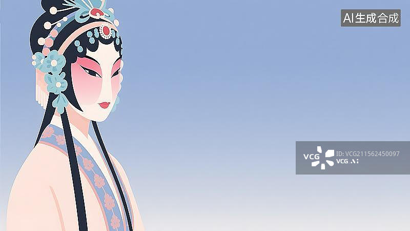 【AI数字艺术】2D卡通居左图片素材