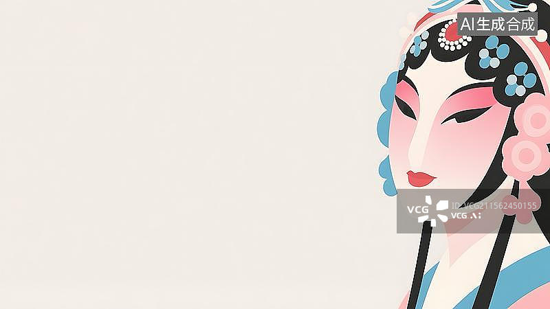 【AI数字艺术】2D卡通居右图片素材