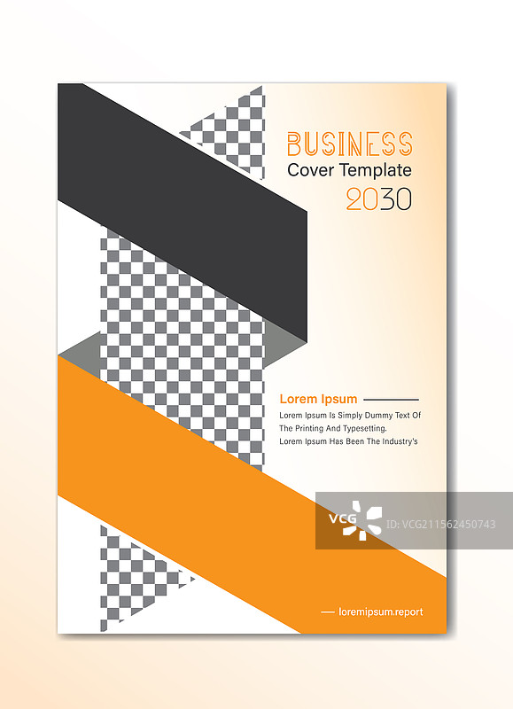 A4尺寸的企业年度报告设计模板图片素材