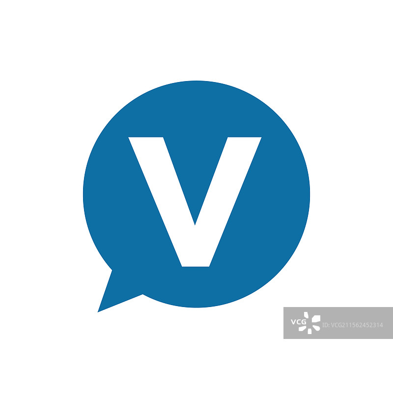 Vimeo标志以对话气泡风格呈现，用于视频。图片素材