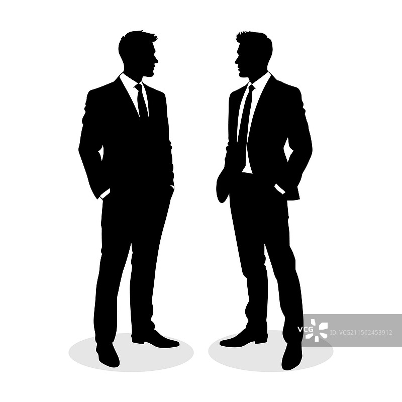 商务专业人士剪影，企业男性图片素材