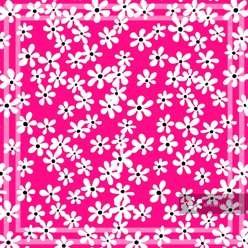 印花手帕头巾围巾手绢图片素材