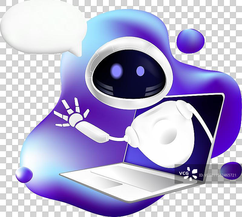 友好的聊天机器人安卓机器人图片素材