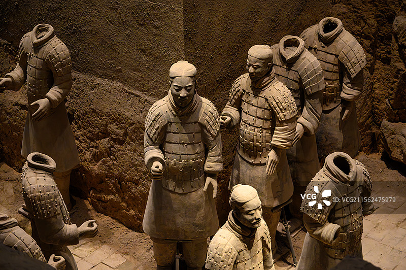 陕西西安秦始皇陵兵马俑三号坑图片素材