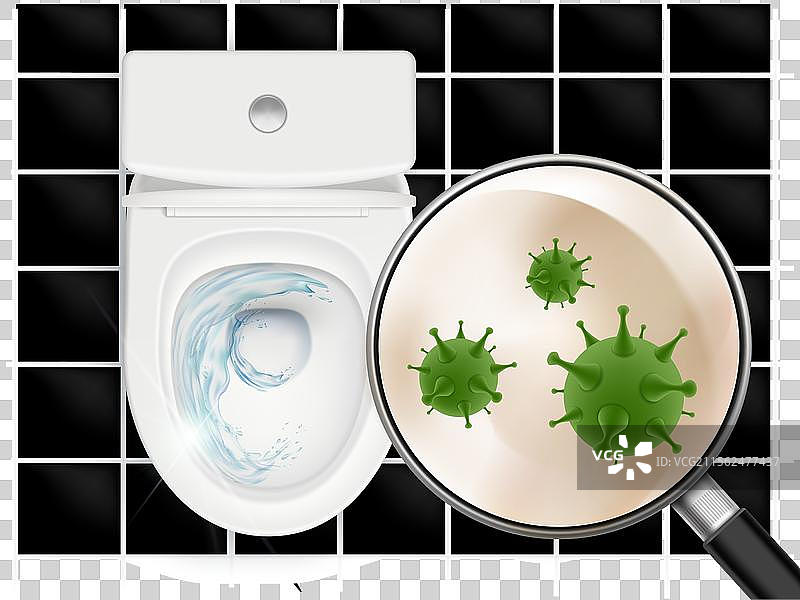 放大镜下的马桶细菌图片素材